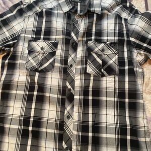 Rock & Republic Monochrome Checkered Men's Shirt